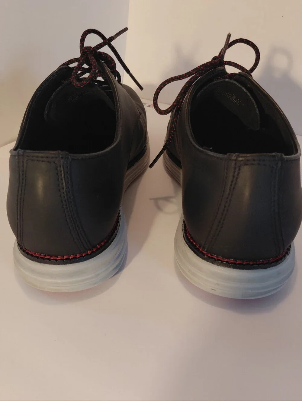 Cole Haan Black Grand OS Derby Shoes with Contrast Stitching
